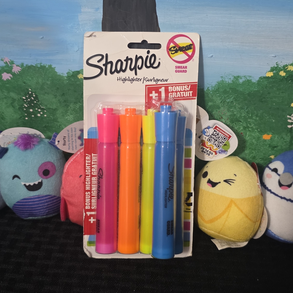Sharpie Vibrant Highlighter Set - Pink, Orange, Yellow, Blue